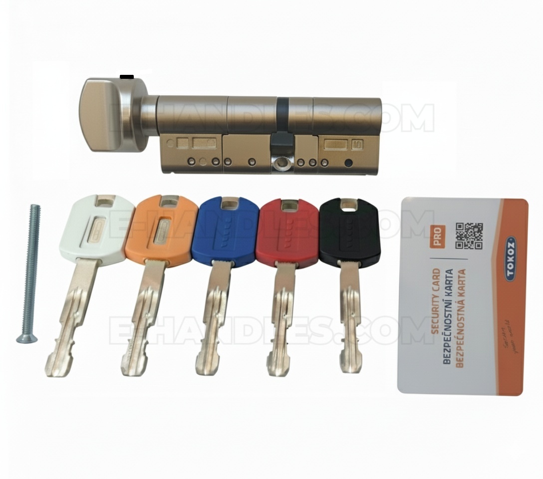 Wkładka TOKOZ PRO400 48×30G klucz-gałka · nikiel matowy